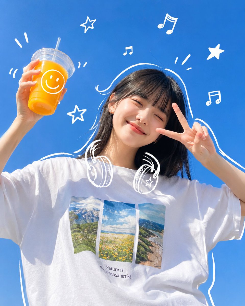 A medium low-angle shot of a joyful young woman with dark ha