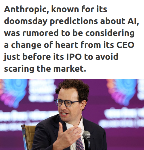 Anthropic CEO 阿莫迪整天神神叨叨讲 AI 毁灭世界,投资人受不了了