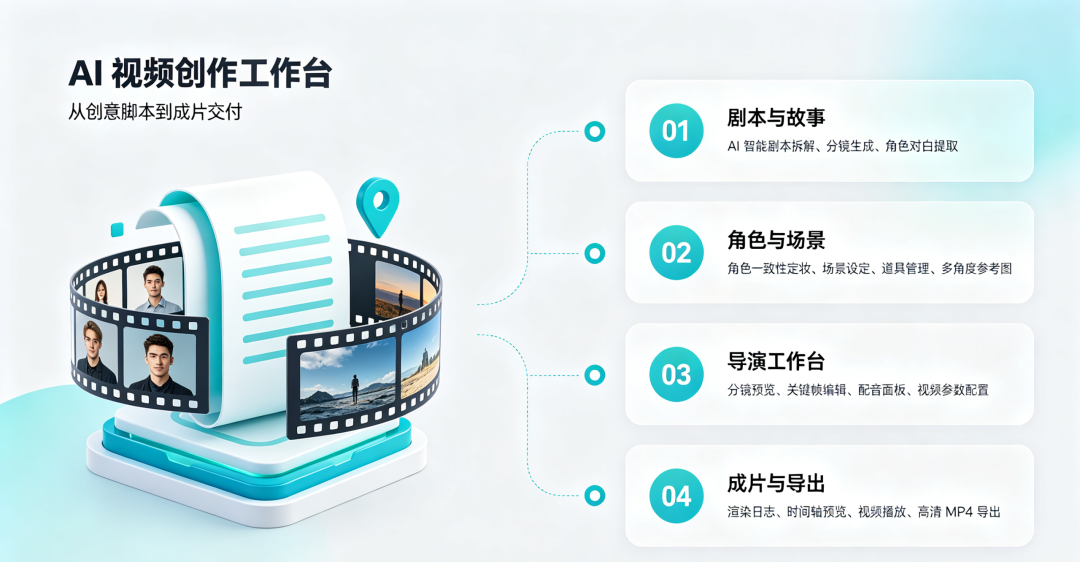 BigBanana AI Director 的四阶段 AI 视频创作工作台