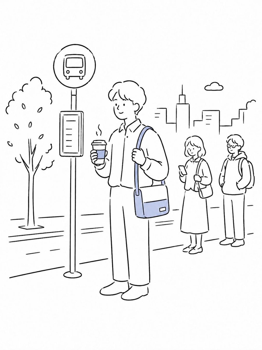 干净极简的黑白矢量线条艺术插图