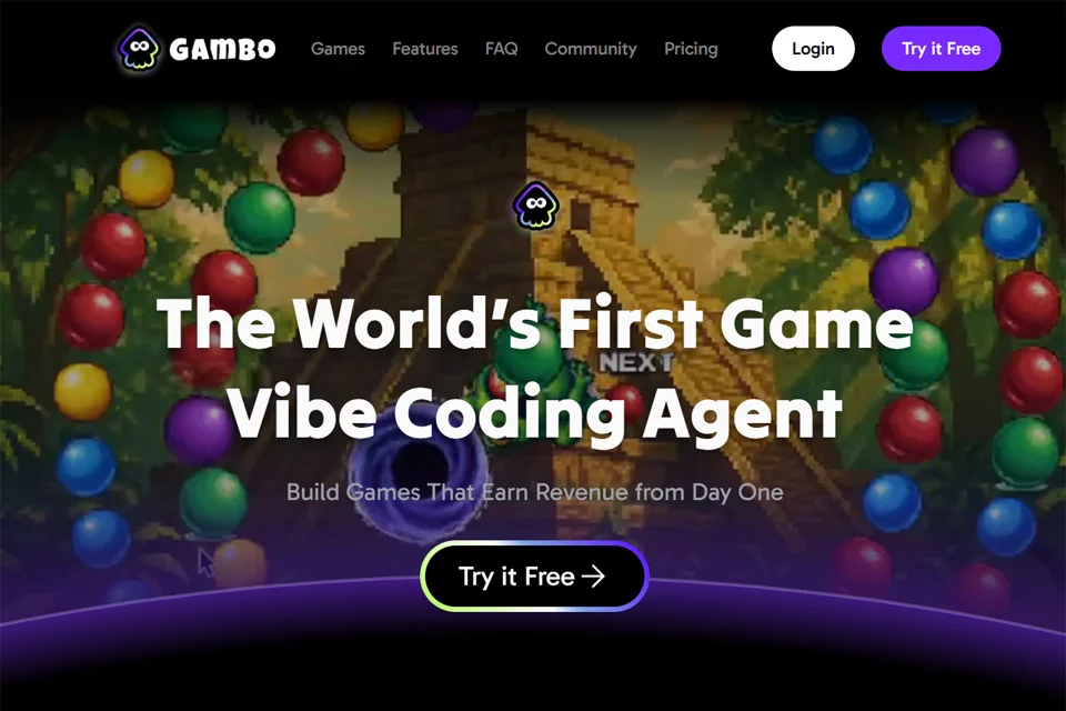 Gambo生成2D游戏原型的编辑界面
