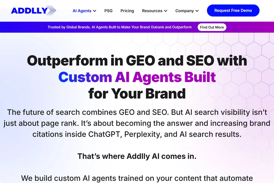 Addlly AI 营销内容工作台示意图