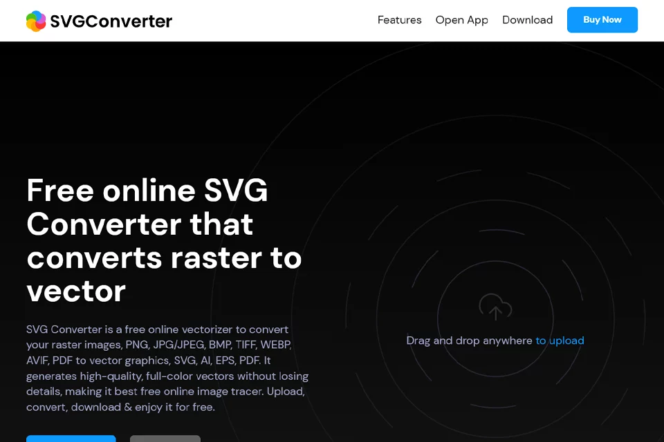 SVG Converter 在线图片矢量化处理界面