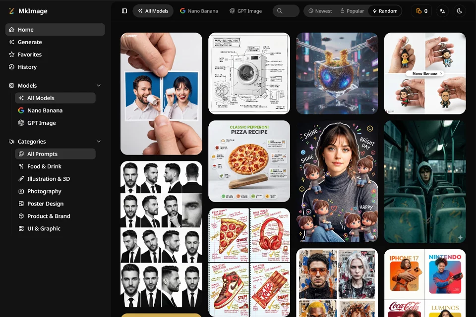 MkImage AI 图像提示词画廊