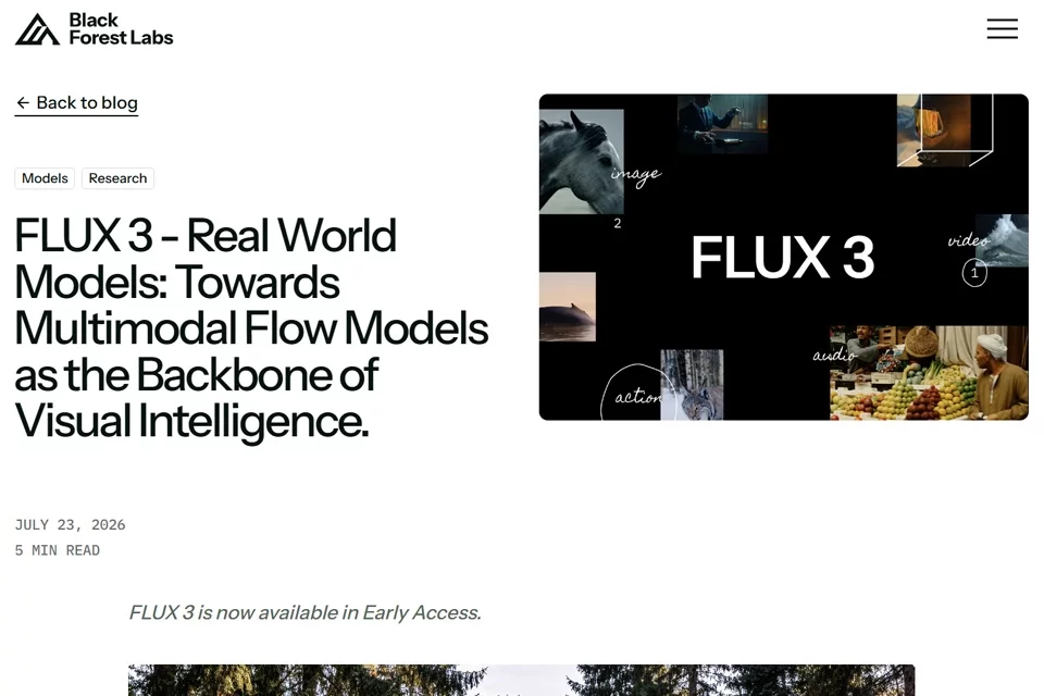 FLUX 3 多模态图像、视频与音频生成模型
