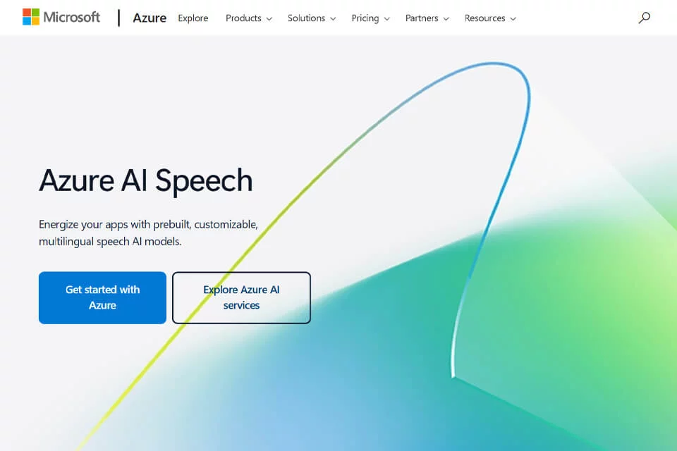 Azure AI Speech 语音服务界面示意