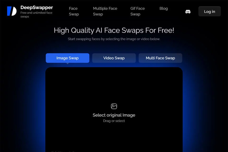 DeepSwapper在线AI换脸工具的功能示意图