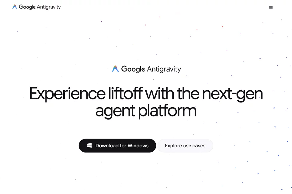 Google Antigravity 开发工作流界面示意