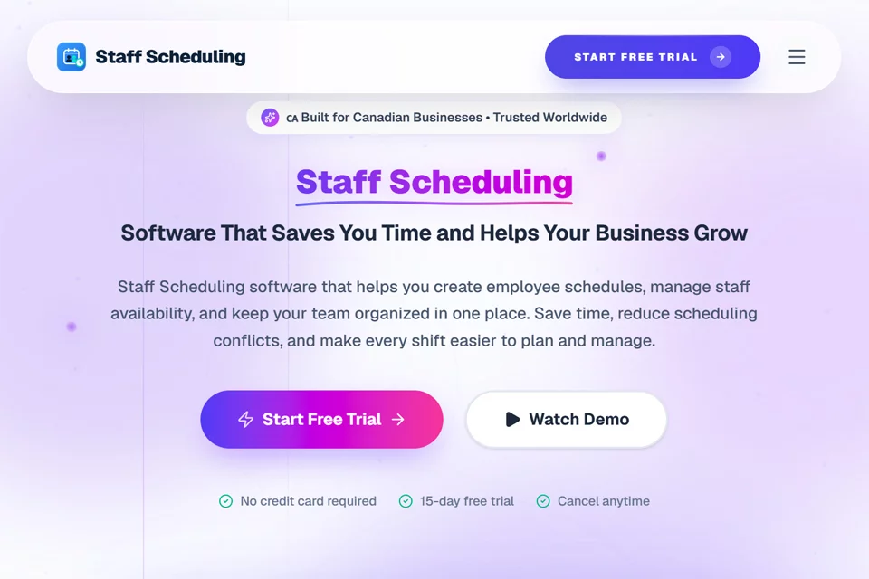 Staff Scheduling 产品封面