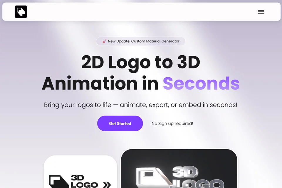 3DLogoLab将平面标志转换为立体动画的编辑界面