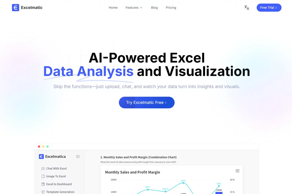 Excelmatic 表格数据分析工具封面图