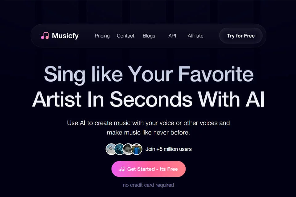 Musicfy AI 音乐创作工具界面示意图