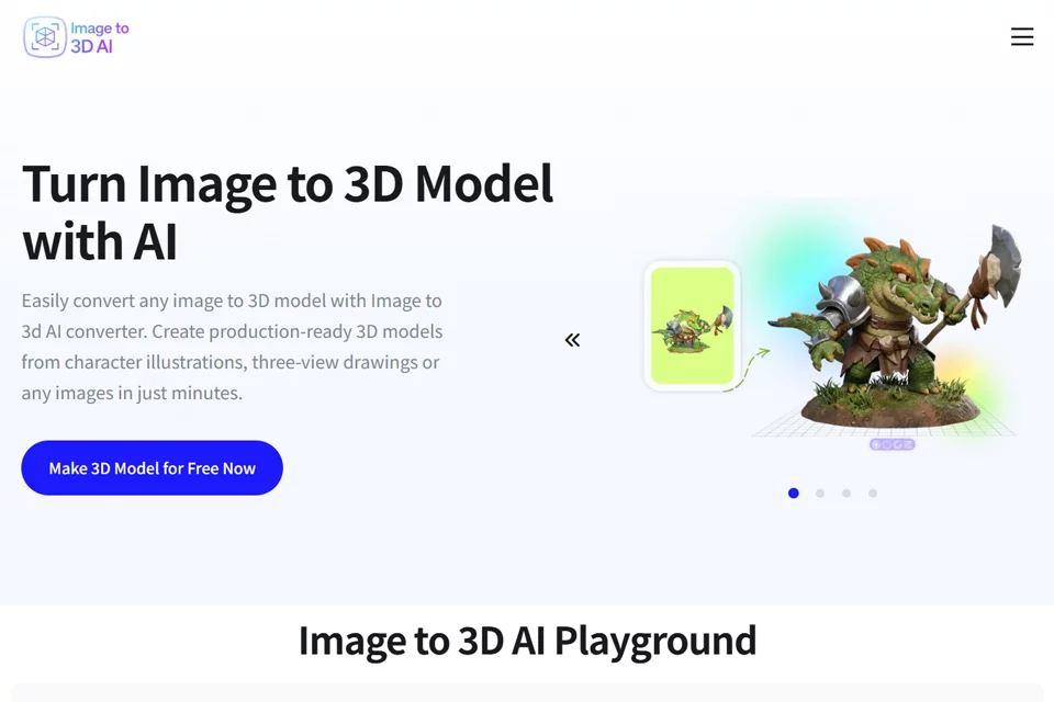 Image to 3D AI图片转3D模型工具封面