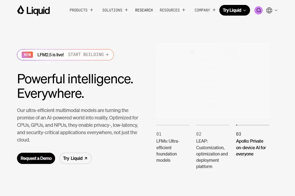 Liquid AI 边缘端模型平台封面图