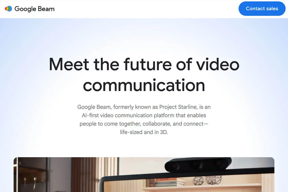 Google Beam 三维视频通讯系统封面图