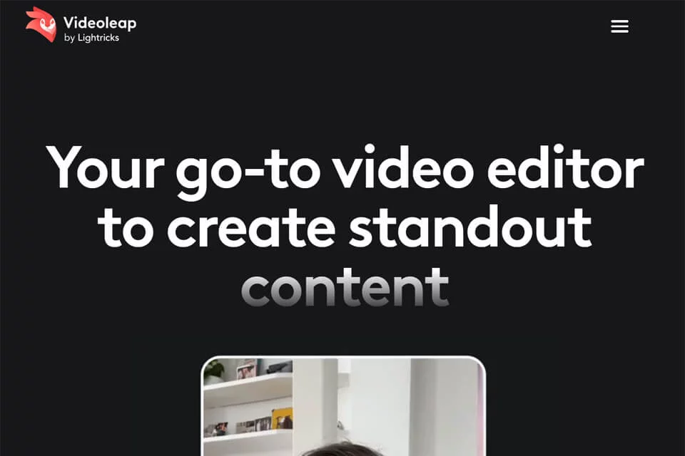 Videoleap 移动视频编辑工作界面